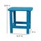 Flash Furniture Charlestown All-Weather Poly Resin Wood Adirondack Side Table in Blue JJ-T14001-BLU-GG - alternate 3